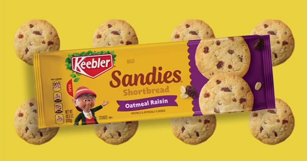 Keebler Sandies Oatmeal Raisin Cookies