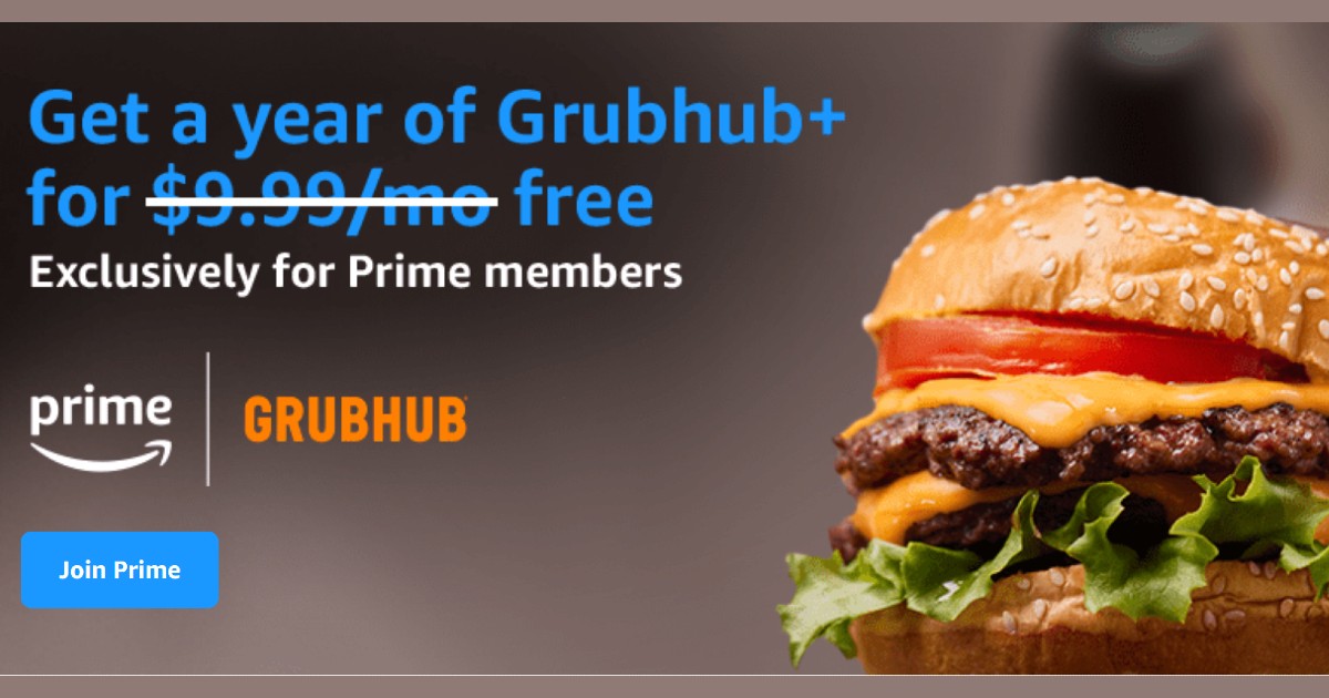 grubhub for amazon prime members